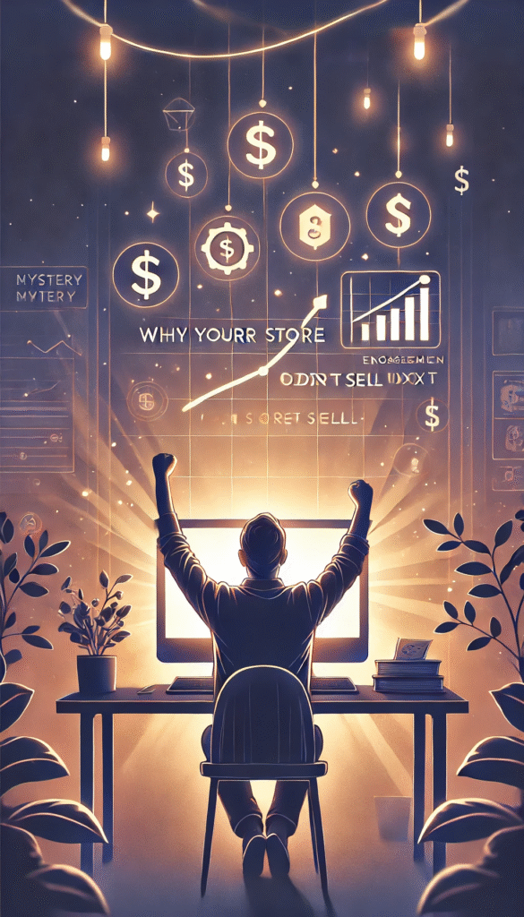 a man sitting at a computer with his arms up