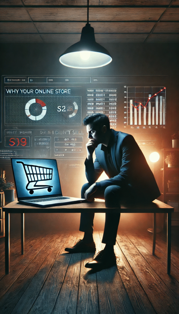 a man sitting on a table looking at a laptop screen